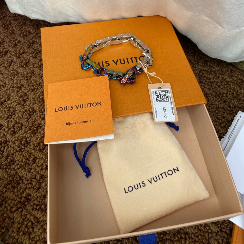 Louis Vuitton Monogram Chain Bracelet Size Large